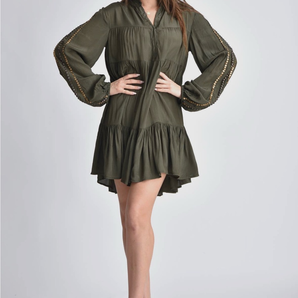 Edgy Doll Olive Green Women's Dress